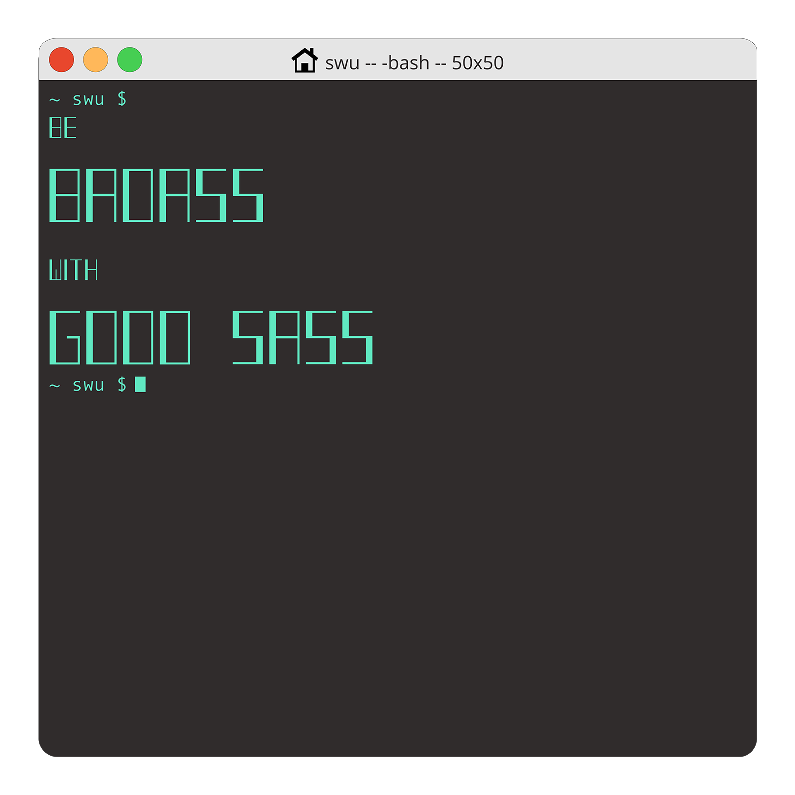 Badass terminal layout
