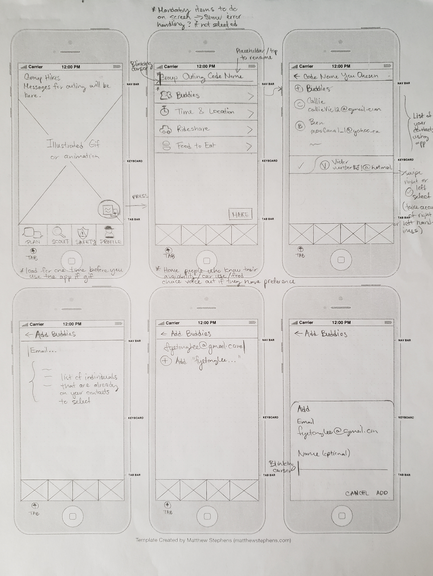 hikeIt Sketches 1